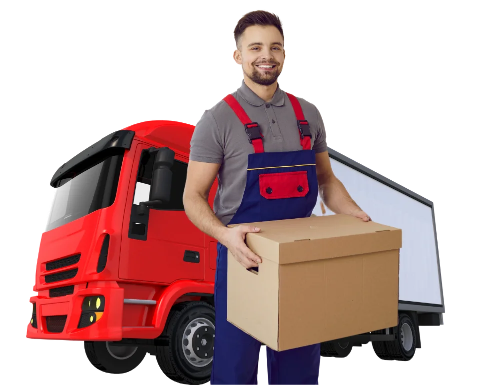 Professional packers and movers team with moving truck in Indore