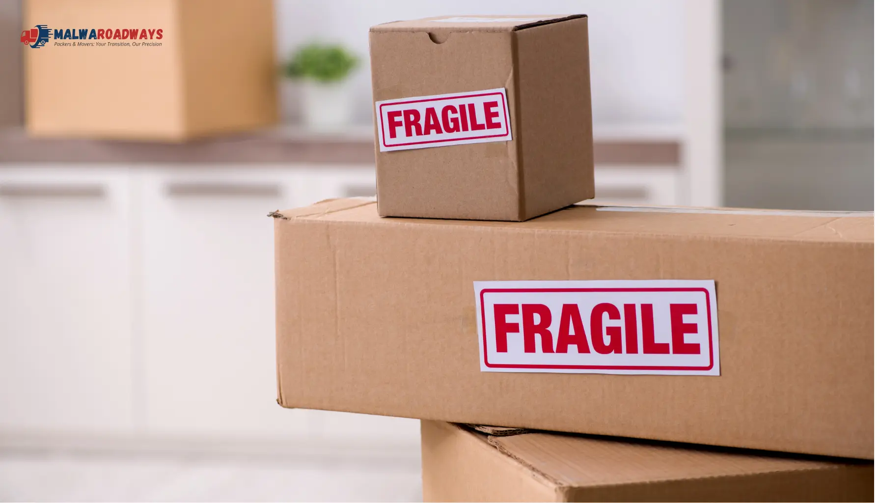 Fragile Items packers in a box with fragile lable